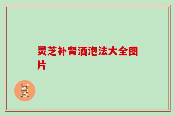 灵芝补肾酒泡法大全图片