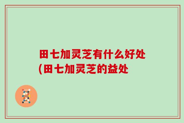 田七加灵芝有什么好处(田七加灵芝的益处