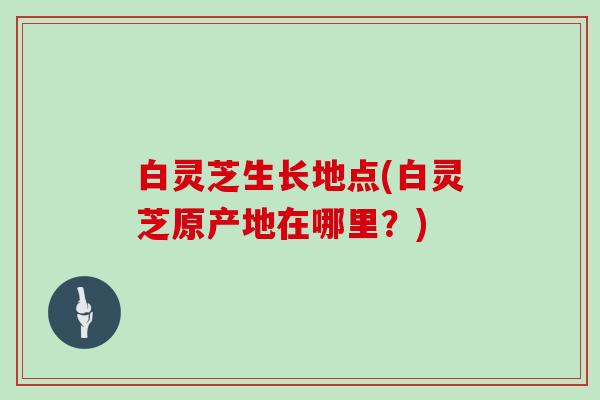 白灵芝生长地点(白灵芝原产地在哪里？)
