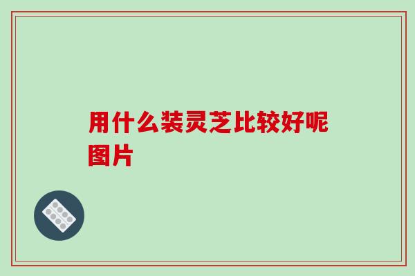 用什么装灵芝比较好呢图片