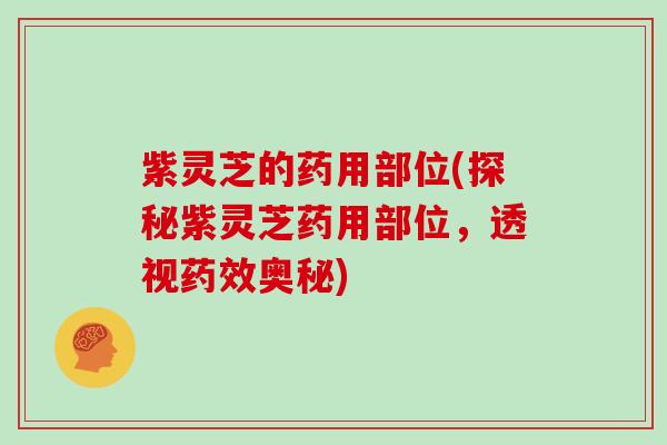 紫灵芝的药用部位(探秘紫灵芝药用部位，透视药效奥秘)