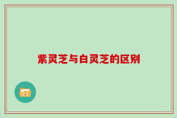 紫灵芝与白灵芝的区别