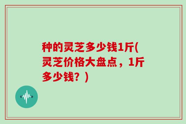 种的灵芝多少钱1斤(灵芝价格大盘点,1斤多少钱?)