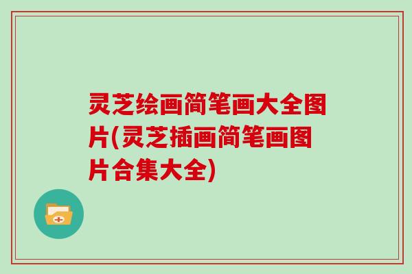 灵芝绘画简笔画大全图片(灵芝插画简笔画图片合集大全)