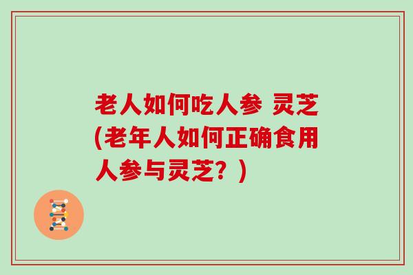 老人如何吃人参 灵芝(老年人如何正确食用人参与灵芝?)