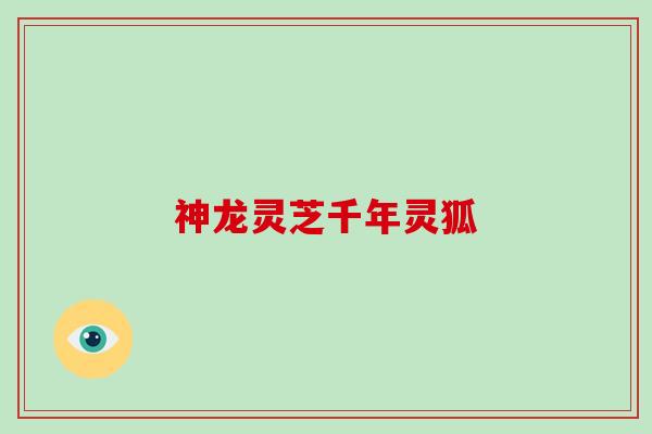 神龙灵芝千年灵狐