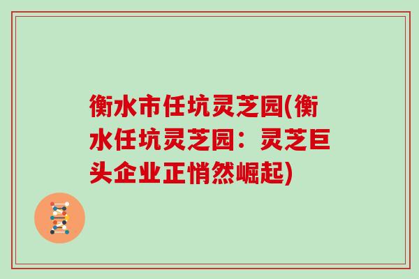 衡水市任坑灵芝园(衡水任坑灵芝园：灵芝巨头企业正悄然崛起)