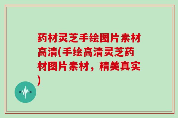 药材灵芝手绘图片素材高清(手绘高清灵芝药材图片素材,精美真实)