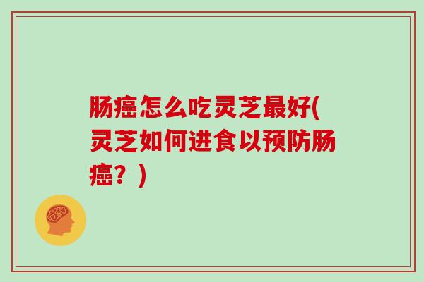 肠癌怎么吃灵芝最好(灵芝如何进食以预防肠癌?)