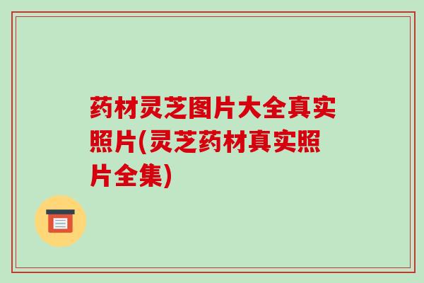 药材灵芝图片大全真实照片(灵芝药材真实照片全集)