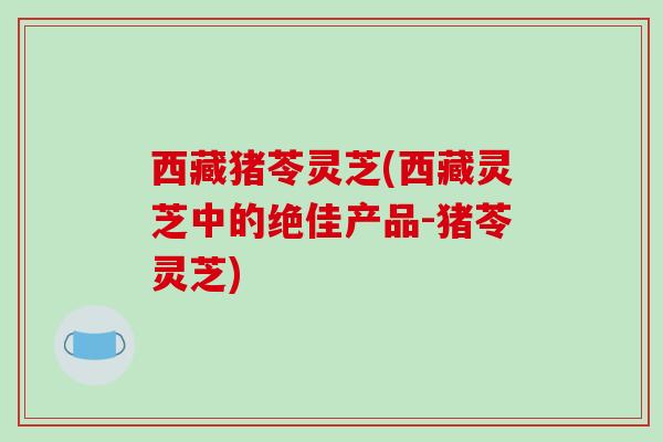 西藏猪苓灵芝(西藏灵芝中的绝佳产品-猪苓灵芝)