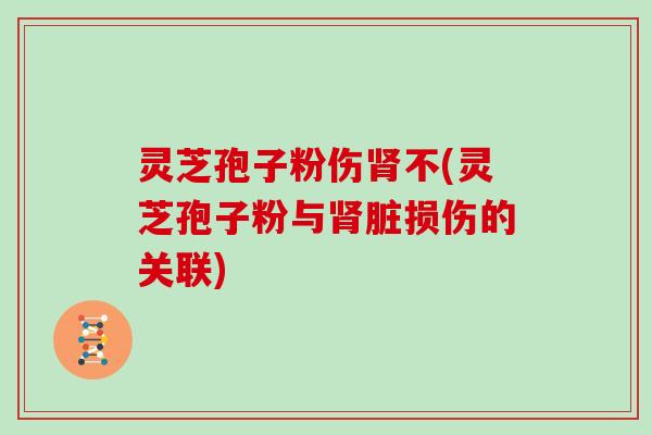 灵芝孢子粉伤肾不(灵芝孢子粉与肾脏损伤的关联)
