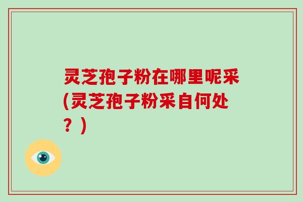 灵芝孢子粉在哪里呢采(灵芝孢子粉采自何处?)