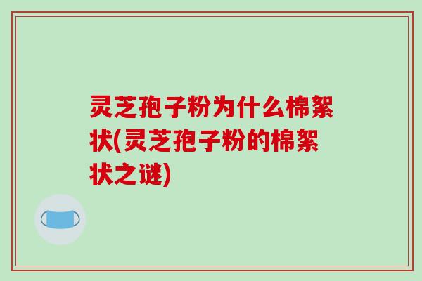 灵芝孢子粉为什么棉絮状(灵芝孢子粉的棉絮状之谜)