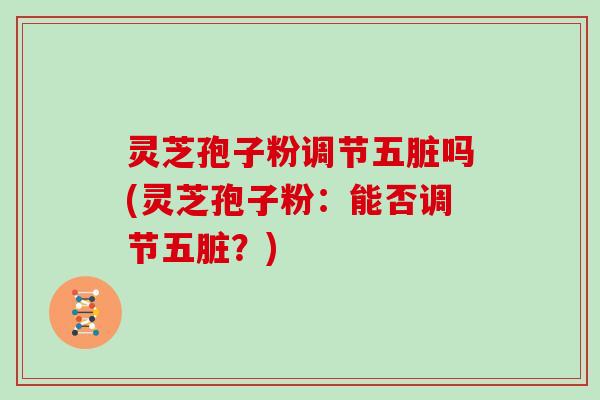 灵芝孢子粉调节五脏吗(灵芝孢子粉:能否调节五脏?)