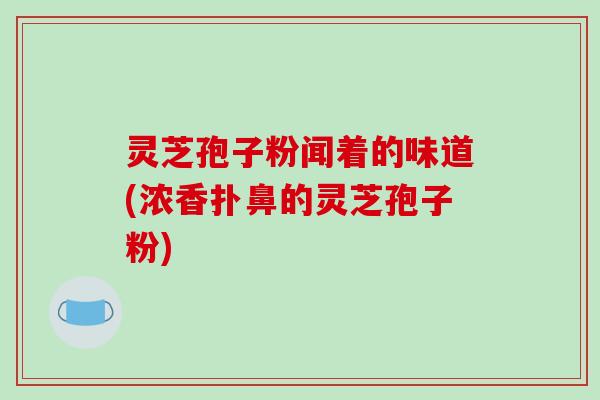 灵芝孢子粉闻着的味道(浓香扑鼻的灵芝孢子粉)