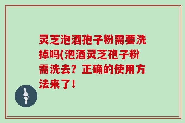 灵芝泡酒孢子粉需要洗掉吗(泡酒灵芝孢子粉需洗去？正确的使用方法来了！