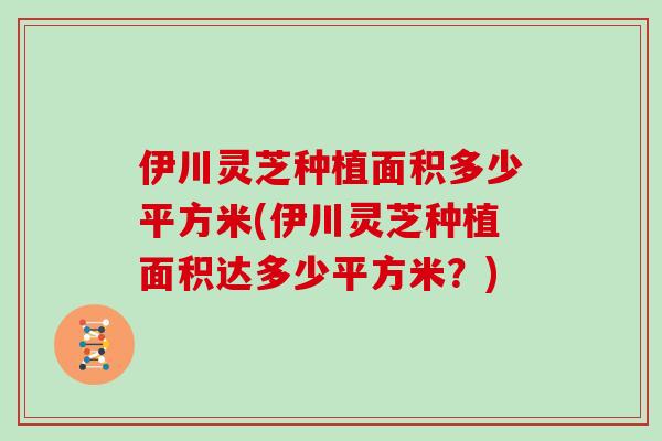 伊川灵芝种植面积多少平方米(伊川灵芝种植面积达多少平方米？)