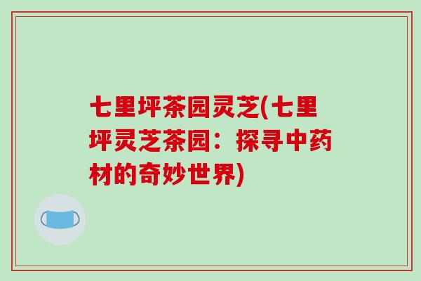 七里坪茶园灵芝(七里坪灵芝茶园:探寻中药材的奇妙世界)