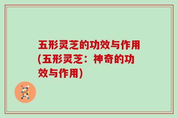 五形灵芝的功效与作用(五形灵芝:神奇的功效与作用)