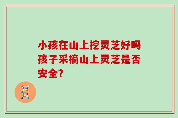 小孩在山上挖灵芝好吗孩子采摘山上灵芝是否安全?