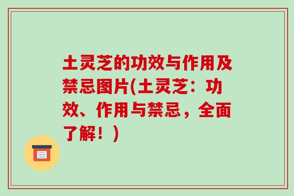 土灵芝的功效与作用及禁忌图片(土灵芝：功效、作用与禁忌，全面了解！)