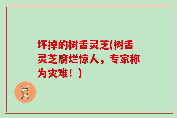 坏掉的树舌灵芝(树舌灵芝腐烂惊人,专家称为灾难!)