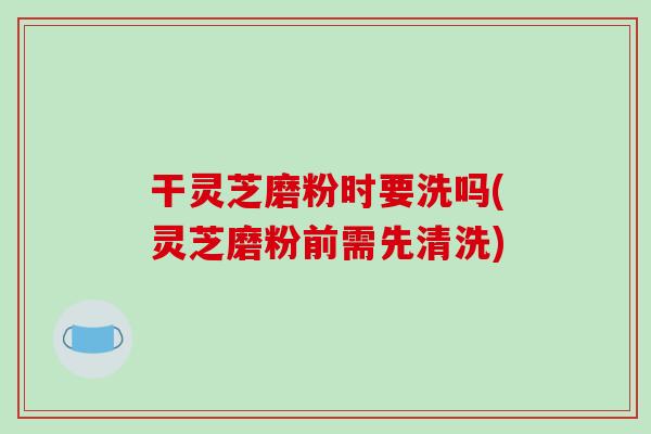 干灵芝磨粉时要洗吗(灵芝磨粉前需先清洗)
