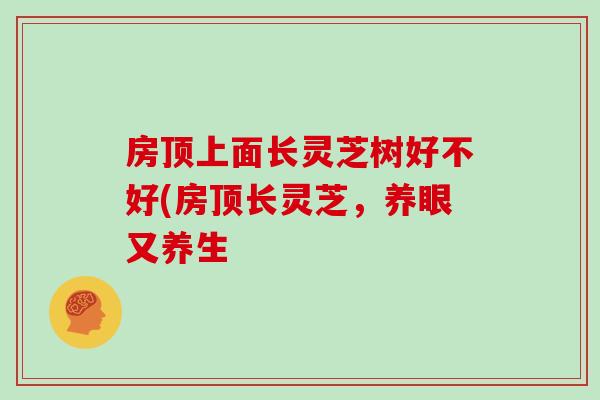 房顶上面长灵芝树好不好(房顶长灵芝,养眼又养生