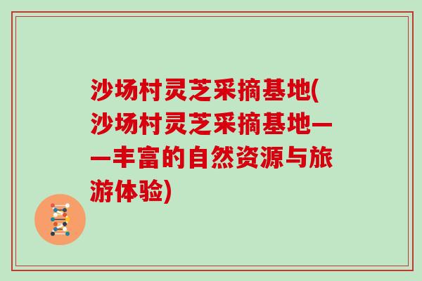 沙场村灵芝采摘基地(沙场村灵芝采摘基地——丰富的自然资源与旅游体验)