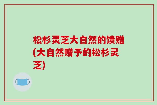 松杉灵芝大自然的馈赠(大自然赠予的松杉灵芝)