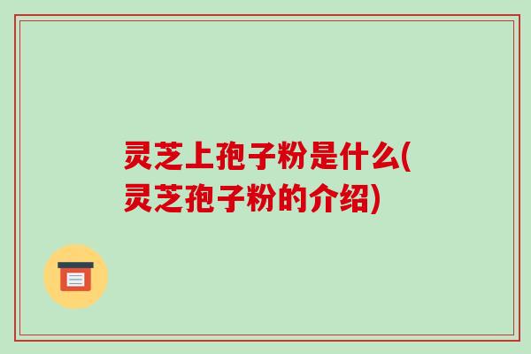 灵芝上孢子粉是什么(灵芝孢子粉的介绍)