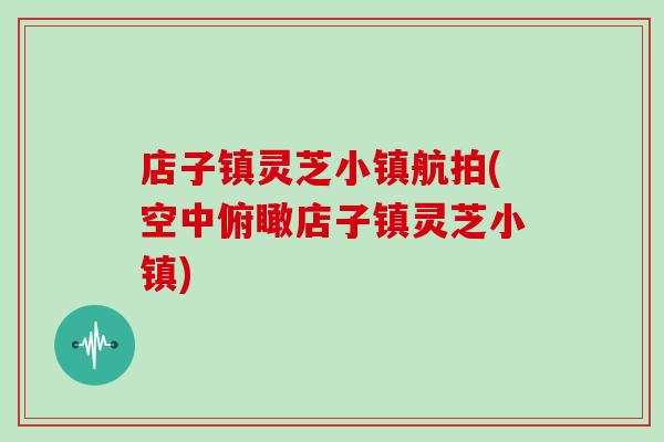 店子镇灵芝小镇航拍(空中俯瞰店子镇灵芝小镇)