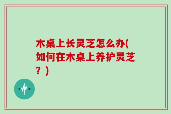 木桌上长灵芝怎么办(如何在木桌上养护灵芝?)