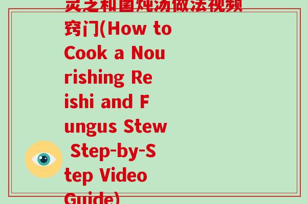 灵芝和菌炖汤做法视频窍门(How to Cook a Nourishing Reishi and Fungus Stew Step-by-Step Video Guide)