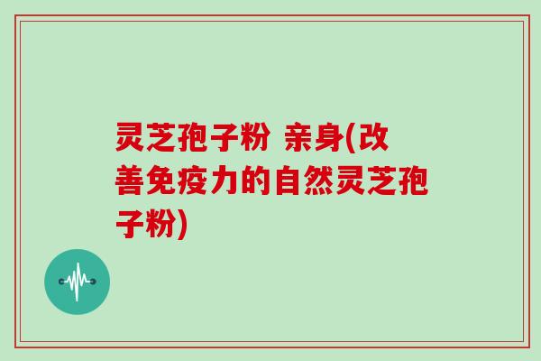 灵芝孢子粉 亲身(改善免疫力的自然灵芝孢子粉)