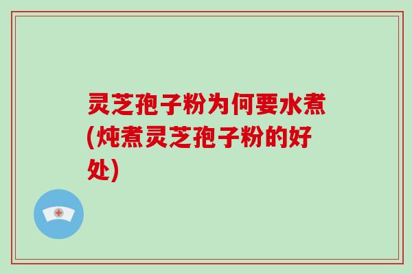 灵芝孢子粉为何要水煮(炖煮灵芝孢子粉的好处)