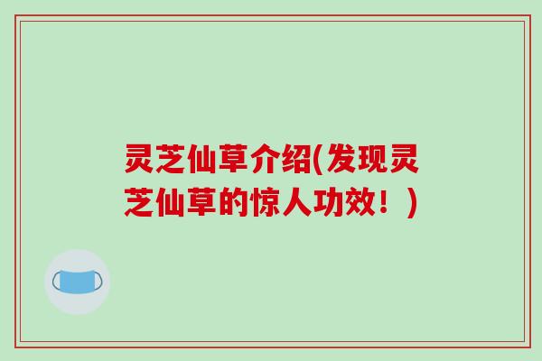 灵芝仙草介绍(发现灵芝仙草的惊人功效!)