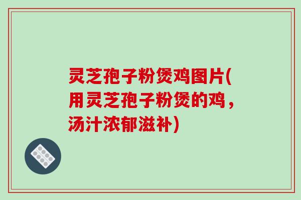 灵芝孢子粉煲鸡图片(用灵芝孢子粉煲的鸡,汤汁浓郁滋补)