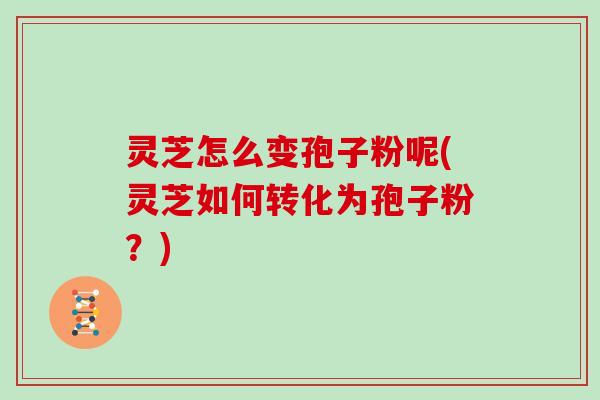 灵芝怎么变孢子粉呢(灵芝如何转化为孢子粉?)