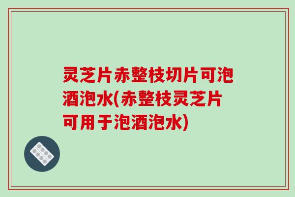 灵芝片赤整枝切片可泡酒泡水(赤整枝灵芝片可用于泡酒泡水)