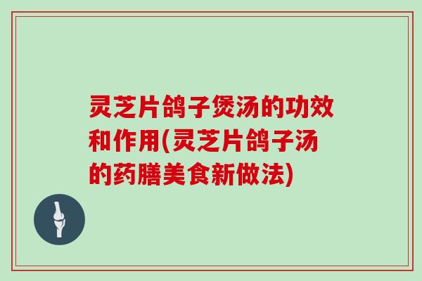 灵芝片鸽子煲汤的功效和作用(灵芝片鸽子汤的药膳美食新做法)