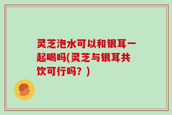 灵芝泡水可以和银耳一起喝吗(灵芝与银耳共饮可行吗?)