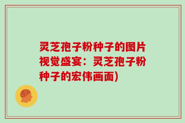 灵芝孢子粉种子的图片视觉盛宴：灵芝孢子粉种子的宏伟画面)