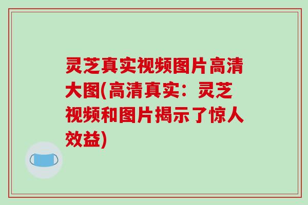 灵芝真实视频图片高清大图(高清真实:灵芝视频和图片揭示了惊人效益)
