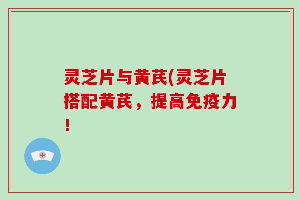 灵芝片与黄芪(灵芝片搭配黄芪,提高免疫力!