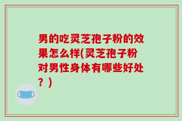 男的吃灵芝孢子粉的效果怎么样(灵芝孢子粉对男性身体有哪些好处？)