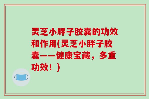 灵芝小胖子胶囊的功效和作用(灵芝小胖子胶囊——健康宝藏，多重功效！)