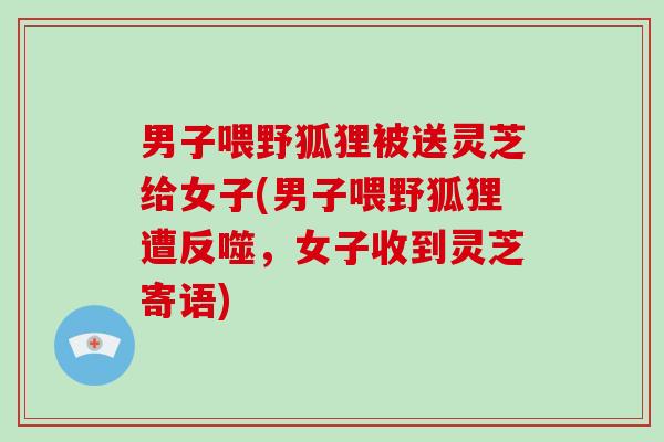 男子喂野狐狸被送灵芝给女子(男子喂野狐狸遭反噬,女子收到灵芝寄语)
