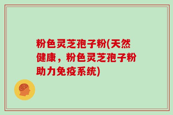 粉色灵芝孢子粉(天然健康,粉色灵芝孢子粉助力免疫系统)